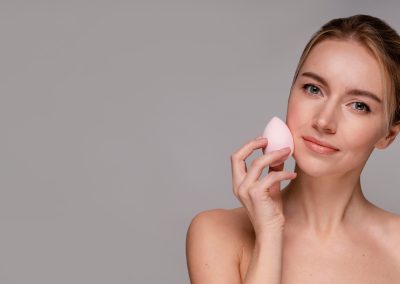 beautiful-woman-using-make-up-blender